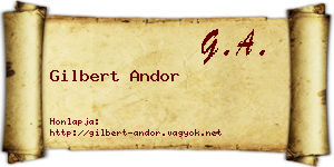 Gilbert Andor névjegykártya